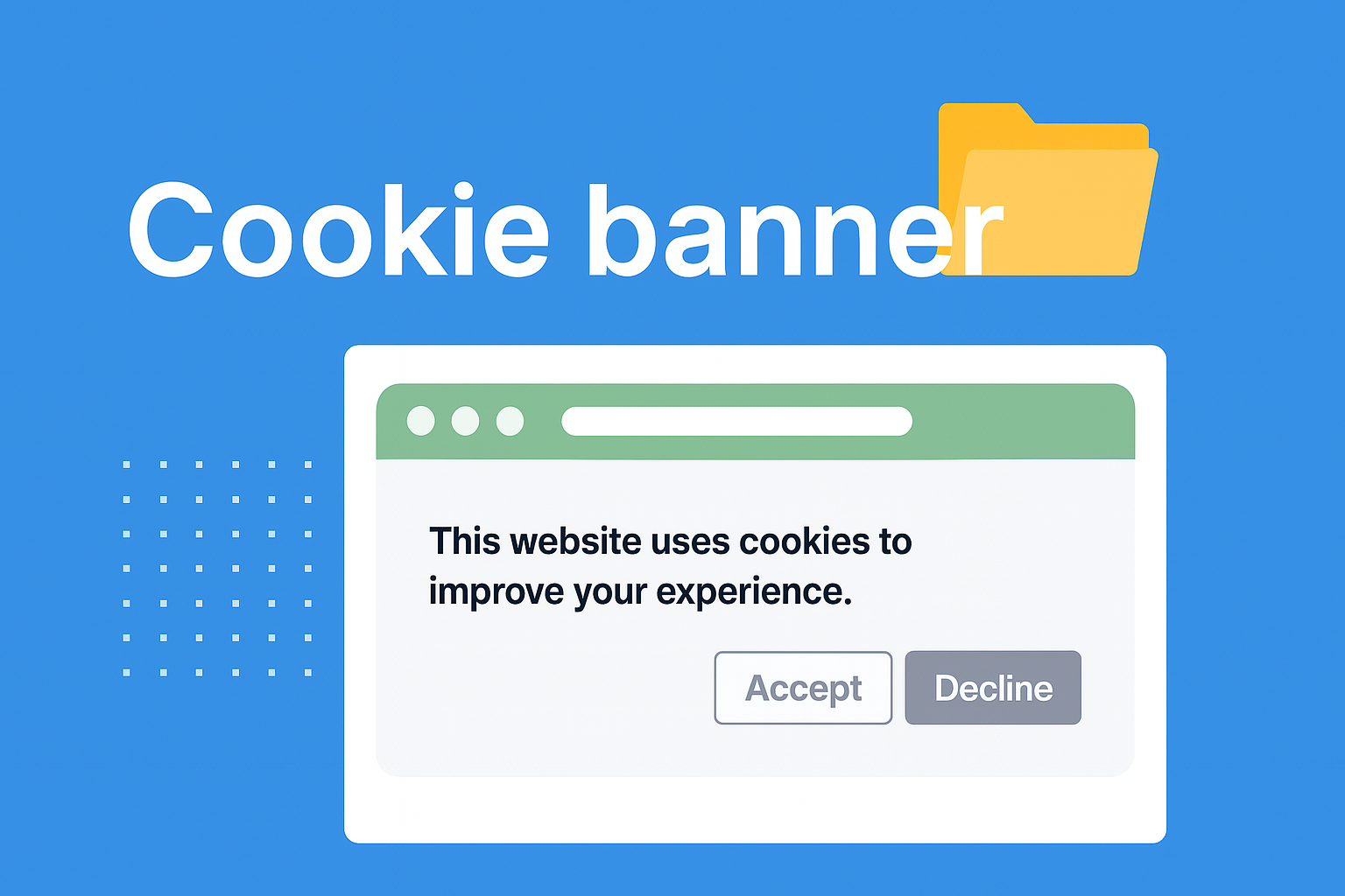 Gratis cookie banner til alle sider